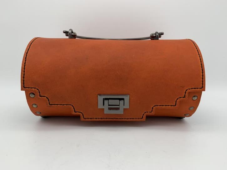 Handtas oranje  round handbag, Autos : Pièces & Accessoires, Autres pièces automobiles, Enlèvement ou Envoi