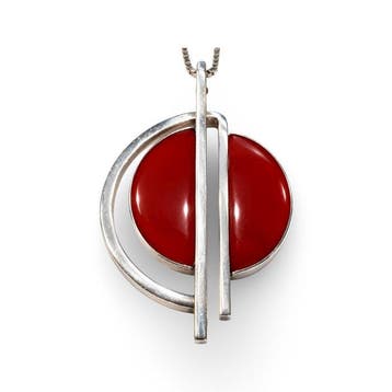 Niels Erik From - Carneool - Sterling 925s zilver - Ketting, Antiek en Kunst