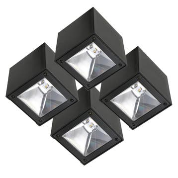 Buitenverlichting zonne-energie Set 4 stuks LED Solar Cube w, Verzenden