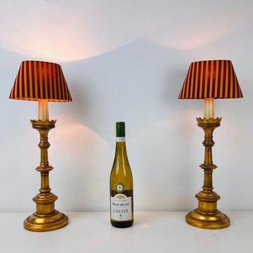 Tafellamp - Paar Hollywood Regency / neoklassieke lampen -, Antiek en Kunst