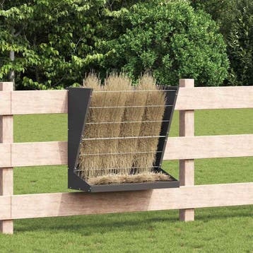vidaXL Hooihouder Zwart 71 x 33 x 70 cm 5 kg Koudgewalst, Verzenden