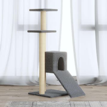 vidaXL Kattenmeubel met sisal krabpalen 92 cm lichtgrijs, Verzenden, Nieuw
