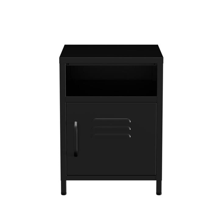 Lendo Online Nachtkastje Metaal 40x40x55 cm Zwart, Maison & Meubles, Chambre à coucher | Tables de chevet, Envoi