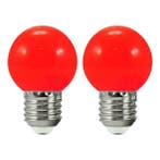 2x LED prikkabel lamp - ROOD - voor lichtsnoer 36V (set, Huis en Inrichting, Verzenden, Nieuw