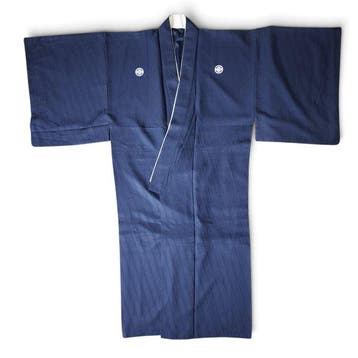 Japanse Montsuki en Haori-set - Pure zijde - Familiewapens -