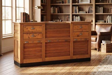 Credenza - Hout, Vurenhout - Winkelbalie / Industrieel