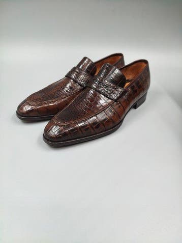 Enzo Bonafè Crocodile-UK10.5 Pennyloafers - Loafers - Maat: