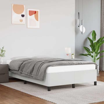 vidaXL Bedframe kunstleer wit 120x200 cm, Verzenden
