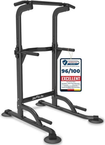 2dekans | DH FitLife Power Tower Dip Station - vrijstaande, Doe-het-zelf en Bouw, Ophalen of Verzenden, Nieuw