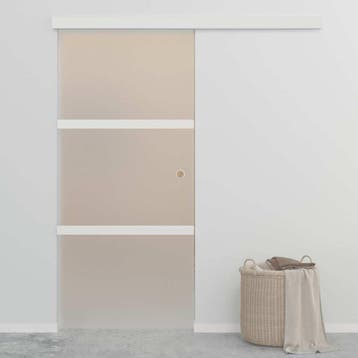 vidaXL Schuifdeur 90x212 cm ESG-glas en aluminium, Doe-het-zelf en Bouw, Verzenden, Nieuw