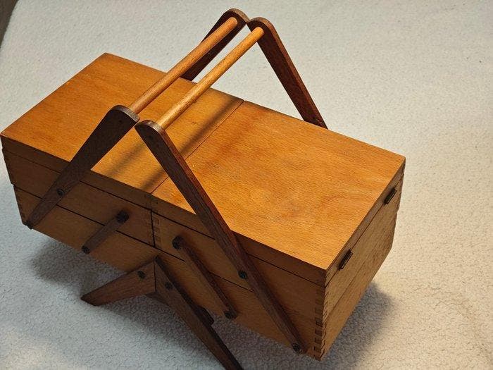 Boîte à couture - V inversé - Bois, Antiek en Kunst, Kunst | Designobjecten