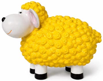 Geel schaap - 23 cm, Verzamelen, Verzenden, Nieuw