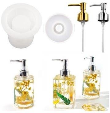 Siliconenmal Zeepdispenser rond Epoxy resin 16 cm per stuk, Hobby & Loisirs créatifs, Bricolage