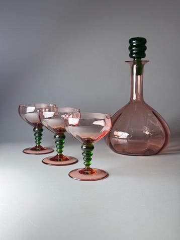 Verrerie de Portieux - Service à liqueur (4) - Late 19th –