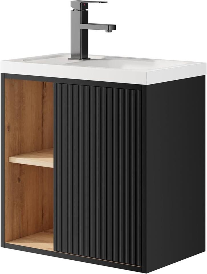 UEV Wastafel met onderkast, hangend, 50 cm, kleine wastafel, Huis en Inrichting, Woonaccessoires | Overige, Nieuw, Verzenden