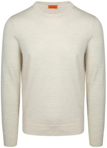 Suitable Merino Pullover Ecru maat Maat 52/54 (L) Heren, Maat 52/54 (L), Verzenden, Wit, Nieuw