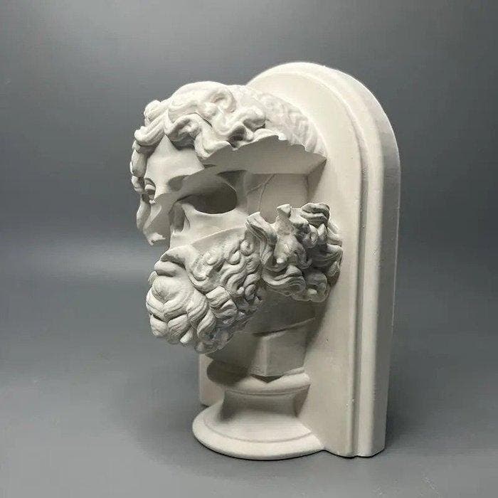 Beeldje, Buste de Zeus fragmenté – Sculpture contemporaine, Antiek en Kunst, Curiosa en Brocante