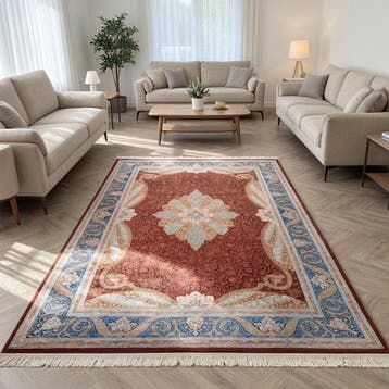 Luxueus Zijden Tabriz Tapijt - Bordeauxrood - Hoogste, Huis en Inrichting, Stoffering | Tapijten en Vloerkleden, Nieuw