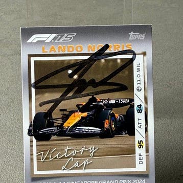 Mercedes - 269 Topps Victory Lap Singapore GP Signed Card -