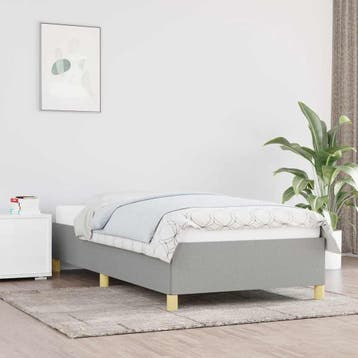 vidaXL Bedframe zonder matras 90x190 cm stof lichtgrijs, Verzenden