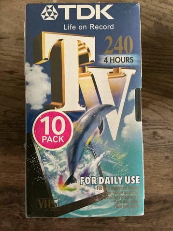 TDK & EMTEC NOS Sealed VHS Cassettes - Set of 17 (240 min &