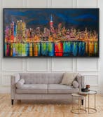 Joaquim Falco - SKY LINE, NEW YORK . XXL. Fluor paint, Antiek en Kunst