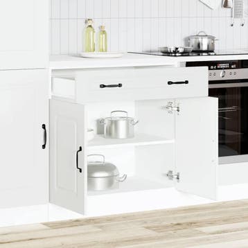 vidaXL Onderkast Kalmar bewerkt hout wit, Verzenden, Nieuw