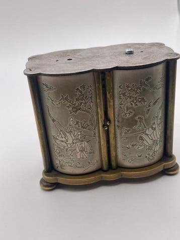 reis - J - Art Deco Staal - 1940-1950 - Antieke mantelklok