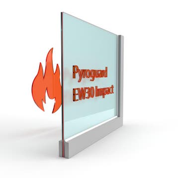 Enkel glas Pyroguard Satijn EW30 Impact (stalen constructie), Doe-het-zelf en Bouw, Verzenden, Nieuw