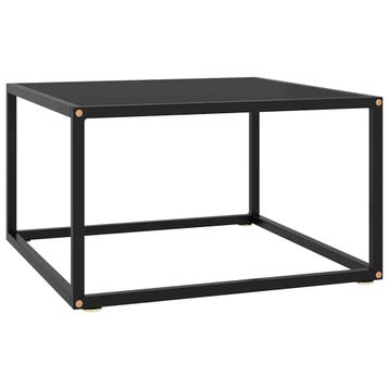 vidaXL Salontafel met zwart glas 60x60x35 cm zwart, Huis en Inrichting, Tafels | Salontafels, Verzenden, Nieuw