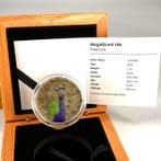 Îles Cook. Silver .999 1 Oz. colored - 5 Dollars - Elizabeth