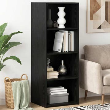 vidaXL Highboard Zwart eiken 45 x 41 x 124 cm Bewerkt hout, Verzenden