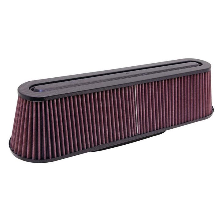 K&N Universeel filter - carbonvezel - ovale aansluiting van, Auto-onderdelen, Motor en Toebehoren, Nieuw, Verzenden