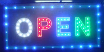OPEN lamp LED verlichting reclame bord lichtbak #A3, Verzenden