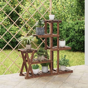 vidaXL Plantenstandaard 95x25x96 cm massief vurenhout, Verzenden