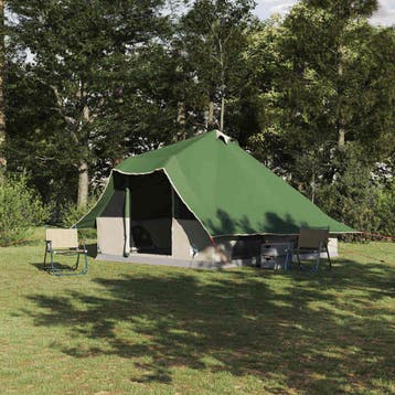 vidaXL Tipi Tent 8-persoons Groen taft, Verzenden, Nieuw