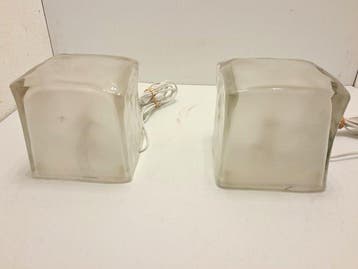 IKEA - Lampe de table (2) - Iviken - Verre - Lampe Icecube