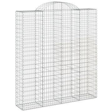 vidaXL Schanskorf gewelfd 200x50x220/240 cm gegalvaniseerd, Verzenden, Nieuw