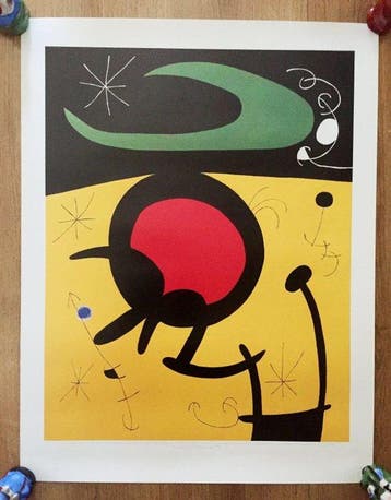 Joan Miró - Poster Joan Miro titled Bird flight -  VG Bild