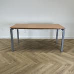 kantinetafel 160x80 cm,  beuken - grijs, Gebruikt, Bureau