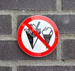 Patat & ijs verbodsbord, Verzenden, Nieuw