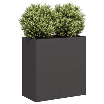 vidaXL Plantenbak 80x40x80 cm koudgewalst staal zwart, Verzenden