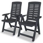 vidaXL Tuinstoelen 2 st verstelbaar kunststof, Tuin en Terras, Tuinstoelen, Verzenden, Nieuw
