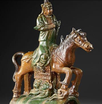 Oud-Chinees, Ming-dynastie Terracotta Sancai-tegel - 37 cm