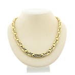 Chimento bicolor gouden collier (Ketting), Ophalen of Verzenden, Gebruikt, Overige kleuren, Goud