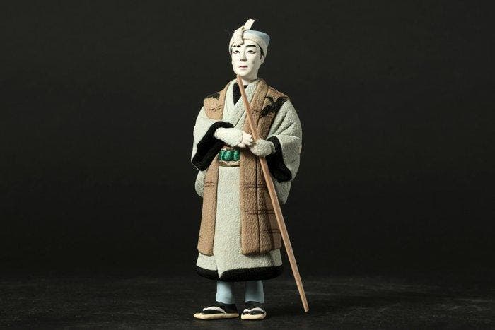 Kimekomi Kabuki Portrait Doll of Ichikawa Sadanji as a, Antiek en Kunst, Antiek | Overige Antiek