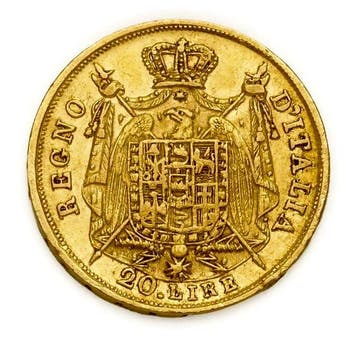 Italië. Napoléon I (1804-1814). 20 Lire (Marengo) 1809.
