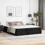 vidaXL Bedframe met matras Anders 2 pcs Zwart PVC, Verzenden