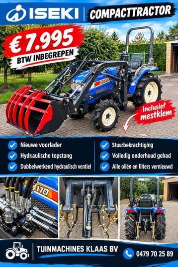 iseki tm170 met veel opties en voorlader mestklem enz, Zakelijke goederen, Ophalen, Nieuw