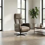 Leren handmatige relaxfauteuil Honor - Massif Rock, Ophalen of Verzenden, Nieuw, Leer